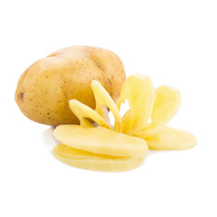 Potato isolated on white background.