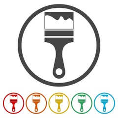 Paint brush icon vector 