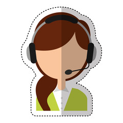 call center agent avatar vector illustration design