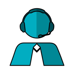 call center agent avatar vector illustration design