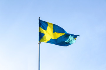 Flag of Sweden / Swedish flag waving