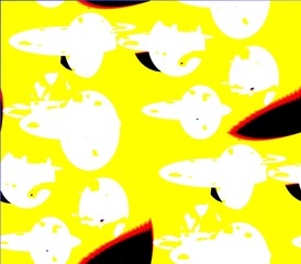 Seamless abstract background balls on balls and circle dark yellow and brown on a yellow and brown, dark, red background close