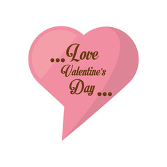 happy valentines day card heart shape bubble vector illustration eps 10