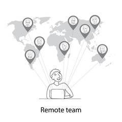 Remote team concept