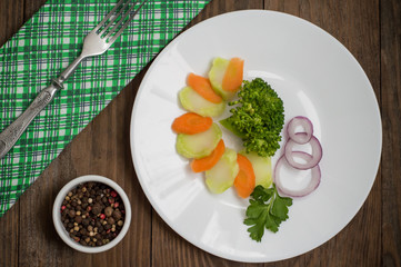 Steamed broccoli with garlic
