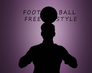 The silhouette of fan with ball
