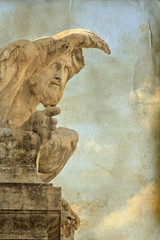 Fototapeta na wymiar Sculpture at the monument to Vittorio Emanuelle III (Vittoriano)
