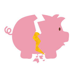 Piggy money savings icon vector illustration graphic design