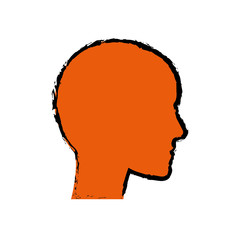 human head silhouette icon vector illustration graphic design