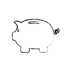 Piggy money savings icon vector illustration graphic design