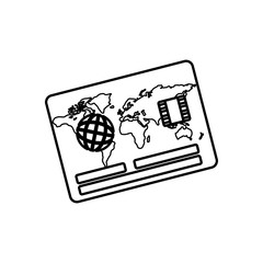 Bank credit card icon vector illustration graphic design