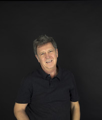 portrait  of positive looking mature man