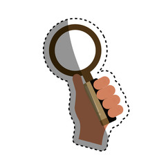 Magnifying glass lupe icon vector illustration graphic design