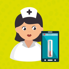 nurse stethoscope medical service vector illustration eps 10
