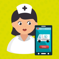 nurse stethoscope medical service vector illustration eps 10