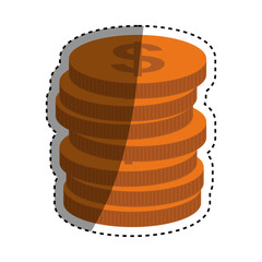 Isolated money coins icon vector illustration graphic design