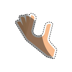 Hnad holding something icon vector illustration graphic design