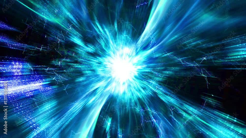 Canvas Prints Space Travel 2187: Traveling through a wormhole and star fields in deep space (Loop).