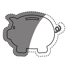 Piggy money savings icon vector illustration graphic design