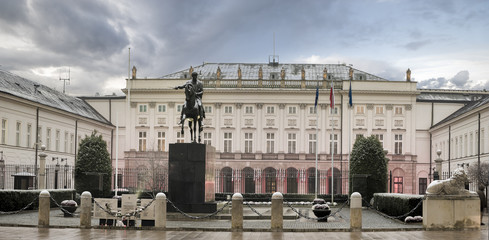 the presidential palace in Warsaw