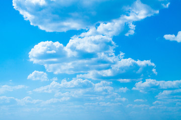 Naklejka na ściany i meble Blue sky with clouds. 