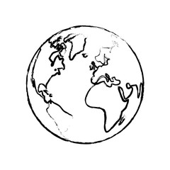 Isolated world earth icon vector illustration graphic design