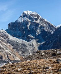 Mount Chola (6069 m) in the area of Cho Oyu - Gokyo region, Nepal, Himalayas
