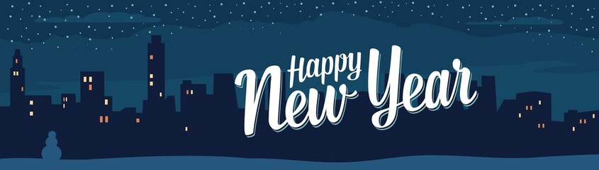 Night city and stars on the sky.