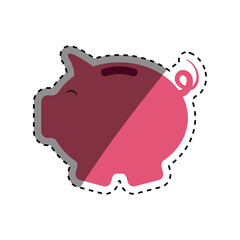 Piggy money savings icon vector illustration graphic design