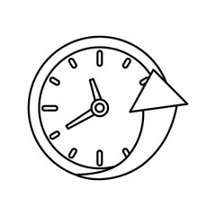 Time clock concept icon vector illustration graphic design
