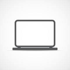 Laptop icon. Vector illustration.