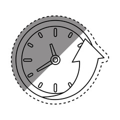 Time clock concept icon vector illustration graphic design