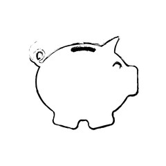 Piggy money savings icon vector illustration graphic design