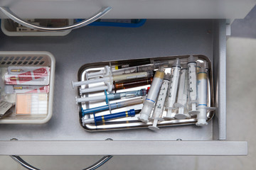 Dentist tools drawer