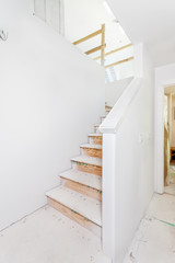 First part of trim work on new staircase - the cap on the lower drywall handrail