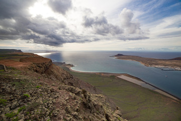 Fototapeta na wymiar Isla Graciosa, in Lanzarote, Canary Islands, Spain.