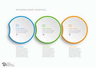 Business Chart Design 3-Step #Vector Graphic