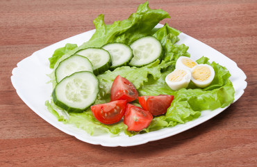 Fresh vegetables on wood desk