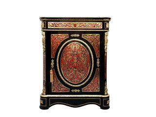 19th century Boulle French Sideboard inlay with red tortoise shell and brass