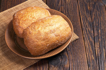 Fresh ciabatta bread