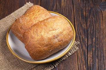 Naklejka premium Fresh ciabatta bread