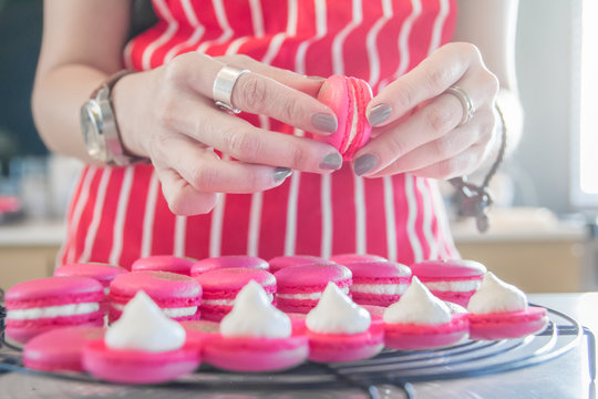 Baker Is Making Homemade Macarons