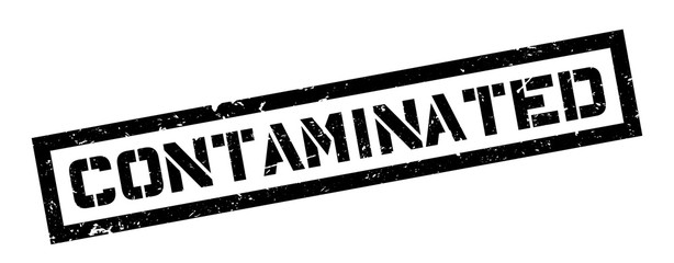 Contaminated rubber stamp