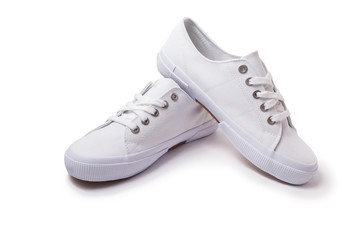 Casual sneakers on white background