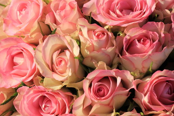 Pink roses wedding bouquet