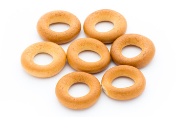 Bagels isolated on a white background.