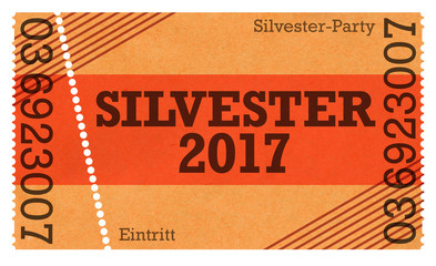 Silvester 2017 - Mail-Ticket Einladung Eintritt - klassische Eintrittskarte - Webshop - Onlineshop