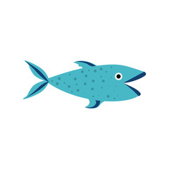 Fish icon. Animal sea life ecosystem and fauna theme. Isolated design. Vector illustration