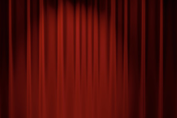 red curtain stage background for chromakey 3D rendering