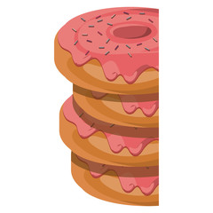 Donut icon. Bakery food shop traditional and product theme. Isolated design. Vector illustration